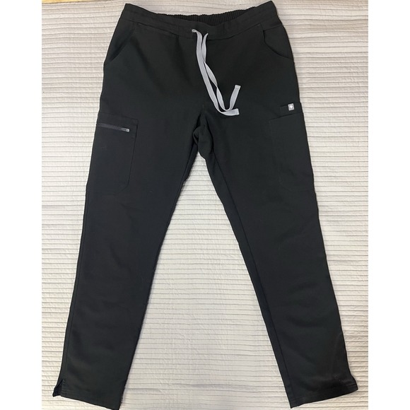 Figs Pants - FIGS Technical Collection Black Zip Pocket Scrub Pants Womens Size Small